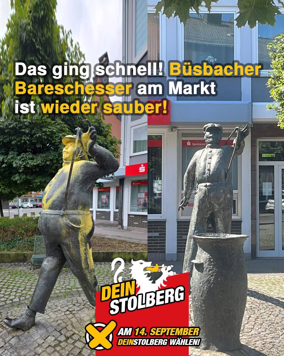 Wir kümmern uns: Büsbacher Bareschesser ist wieder sauber! Wir kümmern uns: Büsbacher Bareschesser ist wieder sauber!